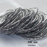 10pcs/ lot 2mm Rhinestones Sparkling Elastic Bracelet silver-plated