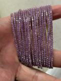 10pcs/ lot 2mm Rhinestones Sparkling Elastic Bracelet gold-plated