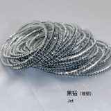 10pcs/ lot 2mm Rhinestones Sparkling Elastic Bracelet silver-plated