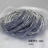 10pcs/ lot 2mm Rhinestones Sparkling Elastic Bracelet silver-plated