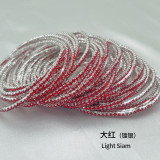 10pcs/ lot 2mm Rhinestones Sparkling Elastic Bracelet silver-plated