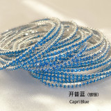 10pcs/ lot 2mm Rhinestones Sparkling Elastic Bracelet silver-plated