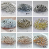 10pcs/ lot 2mm Rhinestones Sparkling Elastic Bracelet silver-plated