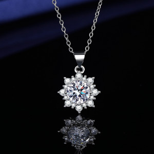 Hot selling two carat sunflower set with diamond rings, necklaces, earrings for women