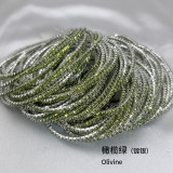 10pcs/ lot 2mm Rhinestones Sparkling Elastic Bracelet silver-plated