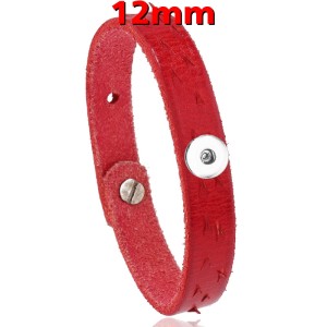 New 12mm snap  bracelet  retro genuine leather  cowhide bracelet adjustable