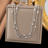 New multi-layer stainless steel necklace bracelet anklet