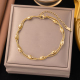 New multi-layer stainless steel necklace bracelet anklet