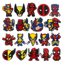 New Deadpool Wolverine Cave Shoes, Flower Shoes, Buckle Soft Rubber DIY
