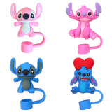 New Cute Stitch 10mm cartoon straw cap dust stopper STANLEY cup accessories straw cover