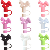 New Cute Bow 10mm cartoon straw cap dust stopper STANLEY cup accessories straw cover