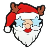 New Christmas Santa Claus PVC Soft Rubber Shoes Flower Shoe Buckle DIY Decoration