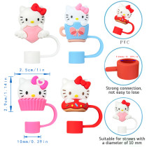 10mm cartoon KT cat straw cap dust stopper STANLEY cup accessories straw cover