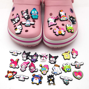 New Sanrio Cute Cartoon Cave Shoes, Flower Shoes, Buckle Soft Rubber DIY