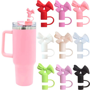 New Cute Bow 10mm cartoon straw cap dust stopper STANLEY cup accessories straw cover