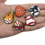 Baseball series sports hole shoes, flower shoe buckles DIY accessories