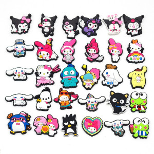 New Sanrio Cute Cartoon Cave Shoes, Flower Shoes, Buckle Soft Rubber DIY