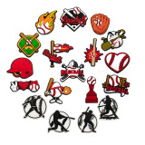 Baseball series sports hole shoes, flower shoe buckles DIY accessories