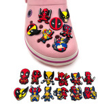 New Deadpool Wolverine Cave Shoes, Flower Shoes, Buckle Soft Rubber DIY