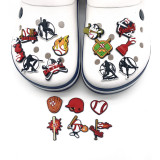 Baseball series sports hole shoes, flower shoe buckles DIY accessories