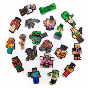 New Minecraft Cartoon Game Hole Shoes Flower Shoes Buckle