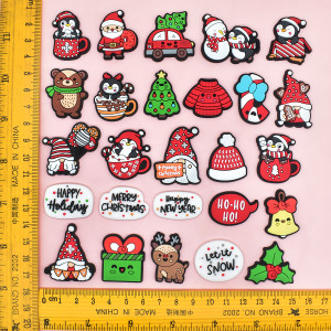 Christmas shoe flower hole shoe accessories cartoon PVC soft rubber detachable shoe buckle