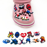 New ice hockey sport hole shoes, flower shoe buckles DIY