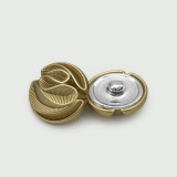 20mm snap button metal rhinestone Golden Silver Flower Pearl Rose flower
