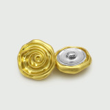 20mm snap button metal rhinestone Golden Silver Flower Pearl Rose flower