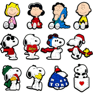 New Cute Cartoon Snoopy Series Cave Shoes, Flower Shoes, Buckles DIY Accessories