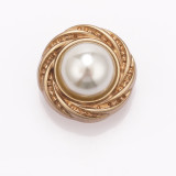 20mm snap button metal rhinestone Golden Silver Flower Pearl Rose flower