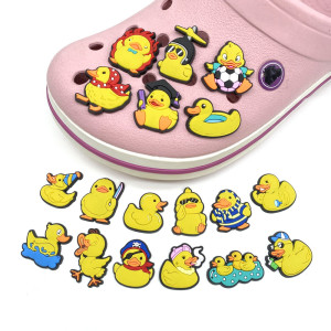 New cute cartoon hole shoes with yellow duck and flower shoe buckles DIY