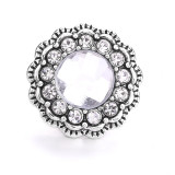 20mm snap button Alloy  rhinestone acrylic