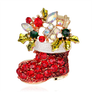 Christmas brooch, Christmas tree boots, snowman, sled, bell, penguin breast flower