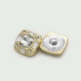20mm snap button metal rhinestone Golden Silver Flower Pearl Rose flower