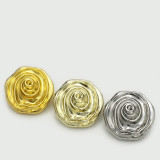 20mm snap button metal rhinestone Golden Silver Flower Pearl Rose flower