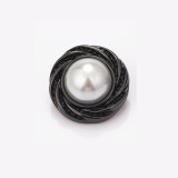 20mm snap button metal rhinestone Golden Silver Flower Pearl Rose flower