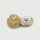 20mm snap button metal rhinestone Golden Silver Flower Pearl Rose flower