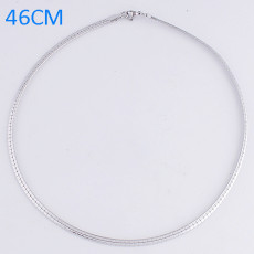 46CM Stainless steel fashion chain fit all jewelry silver plated FC9020
