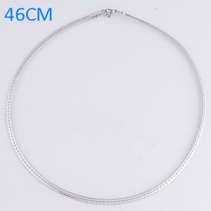 46CM Stainless steel fashion chain fit all jewelry silver plated FC9020