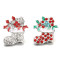 Christmas stocking 20mm metal snap button Alloy rhinestone
