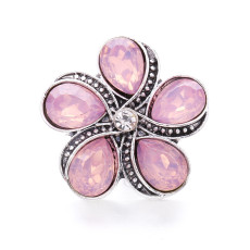 flower 20mm metal snap button Alloy rhinestone