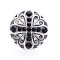 Retro Cross 20mm metal snap button Alloy rhinestone