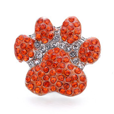 bear's paw 20mm metal snap button Alloy rhinestone