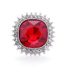 square 20mm metal snap button Alloy rhinestone