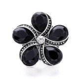 flower 20mm metal snap button Alloy rhinestone