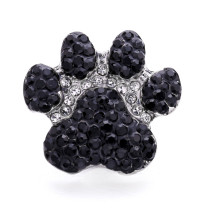 bear's paw 20mm metal snap button Alloy rhinestone
