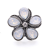 flower 20mm metal snap button Alloy rhinestone