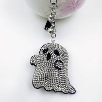 Halloween Korean Velvet Ghost Keychain Crystal Keychain Pendant