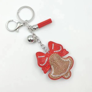 New Christmas keychain bag pendant with rhinestones and tassels